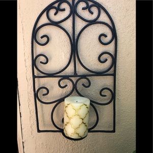 Wrought iron candleholder